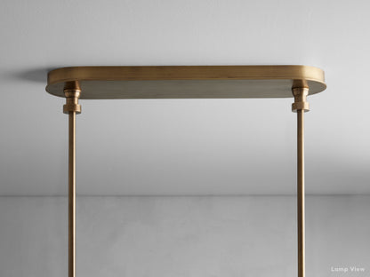 Hastings Leather Trim Linear Chandelier