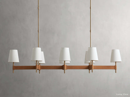 Hastings Leather Trim Linear Chandelier