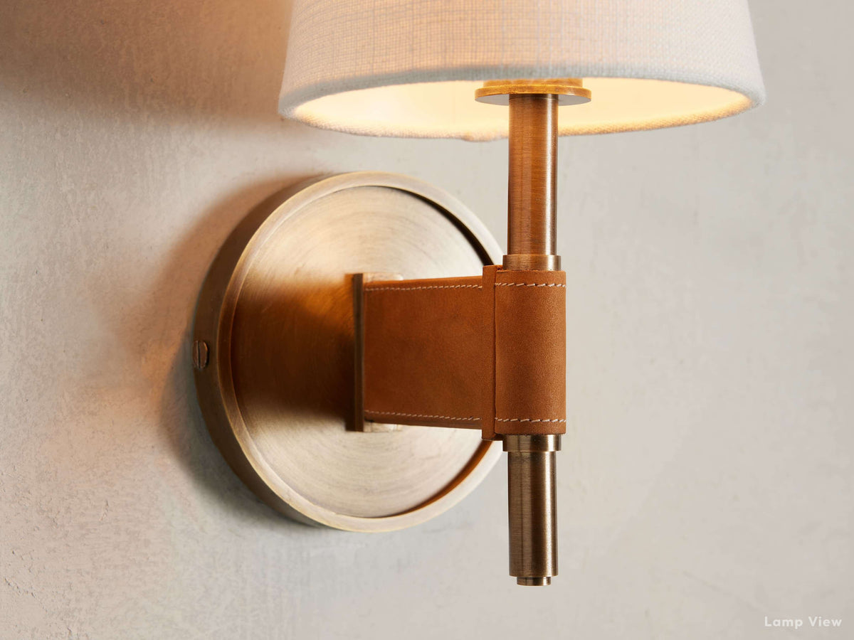 Hastings Leather Trim Wall Sconce