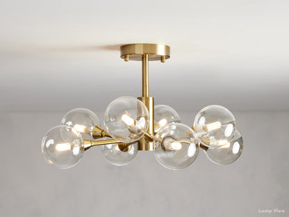 Apollo Spoked Glass Flush Mount