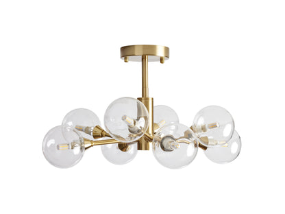Apollo Spoked Glass Flush Mount