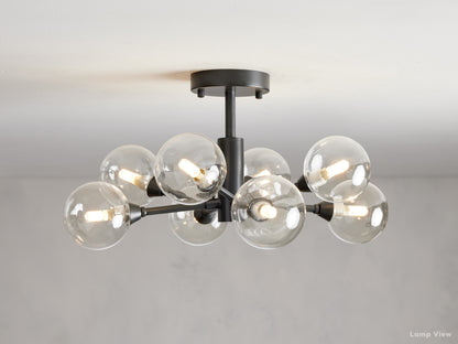 Apollo Spoked Glass Flush Mount