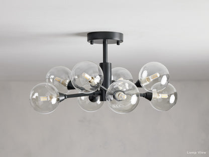 Apollo Spoked Glass Flush Mount