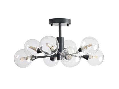 Apollo Spoked Glass Flush Mount