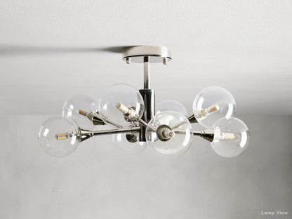 Apollo Spoked Glass Flush Mount