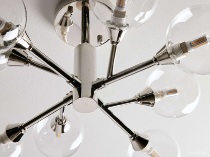 Apollo Spoked Glass Flush Mount
