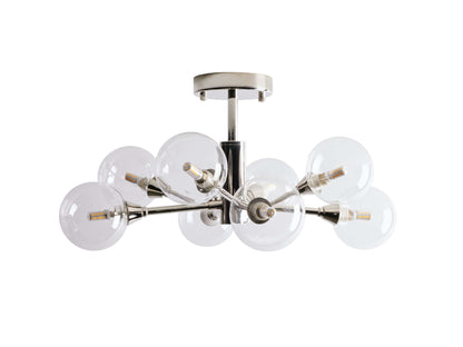 Apollo Spoked Glass Flush Mount