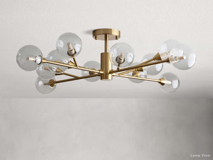 Apollo Spoked Glass Flush Mount