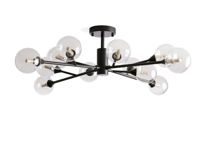 Apollo Spoked Glass Flush Mount