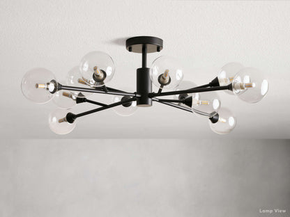 Apollo Spoked Glass Flush Mount