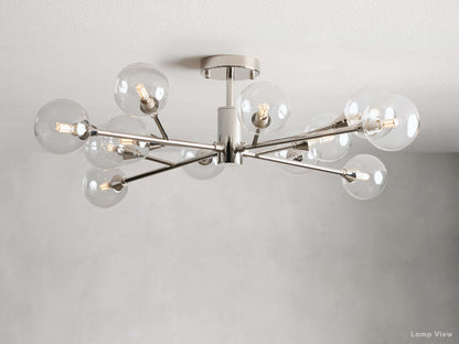 Apollo Spoked Glass Flush Mount