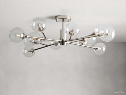 Apollo Spoked Glass Flush Mount