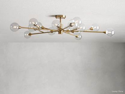 Apollo Spoked Glass Flush Mount