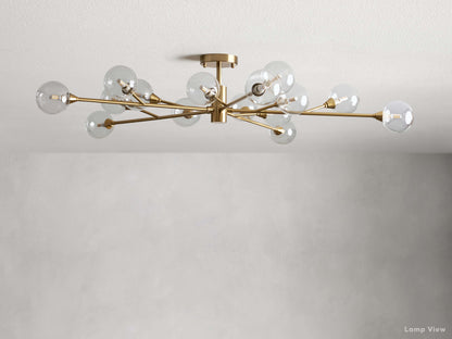 Apollo Spoked Glass Flush Mount