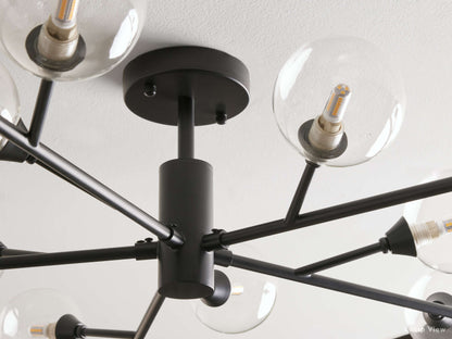 Apollo Spoked Glass Flush Mount