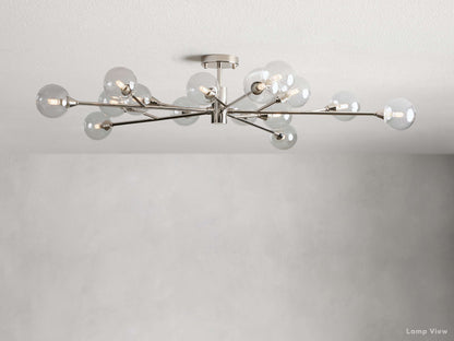 Apollo Spoked Glass Flush Mount
