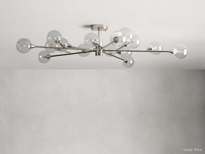 Apollo Spoked Glass Flush Mount