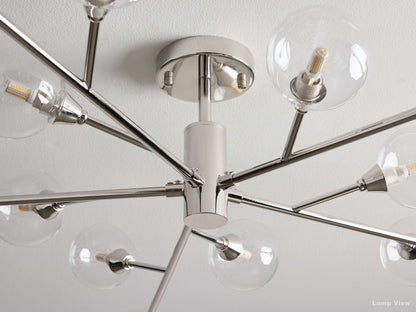 Apollo Spoked Glass Flush Mount