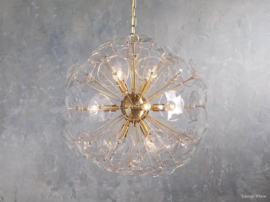 Lily Flower Intricate Round Chandelier