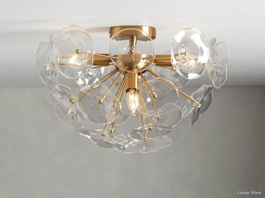 Lily Flower Intricate Flush Mount