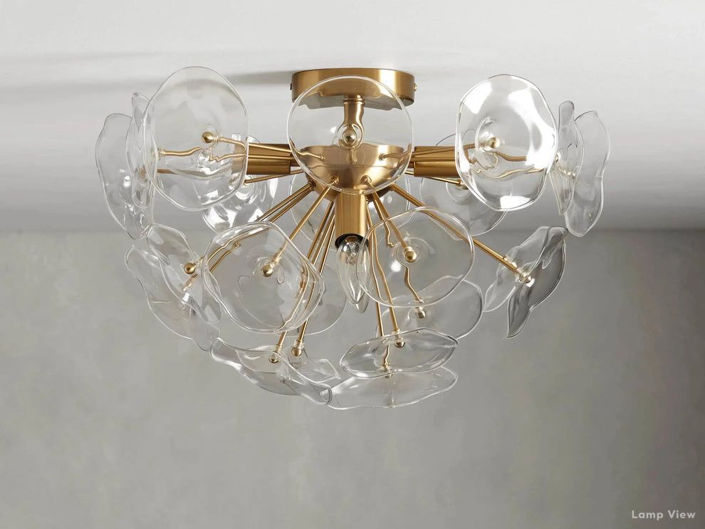 Lily Flower Intricate Flush Mount