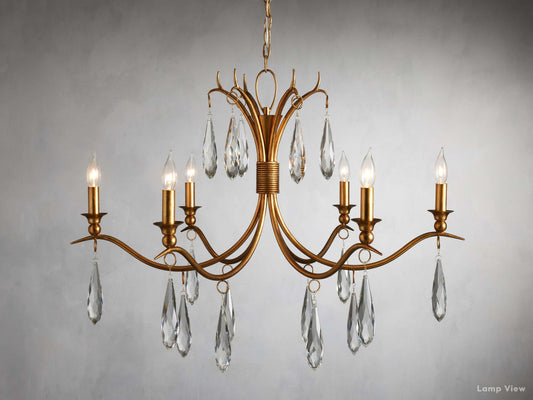Celine Adorned Crystal Round Chandelier