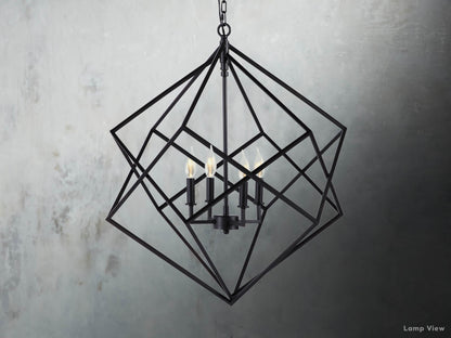 Geode Polygonal Contour Round Chandelier 30"