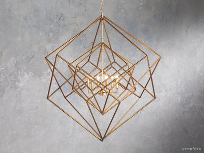 Geode Polygonal Contour Round Chandelier