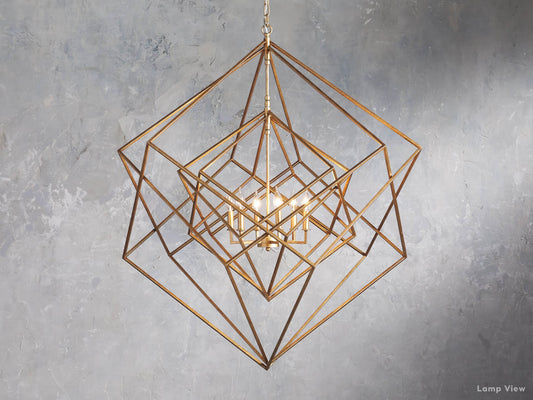 Geode Polygonal Contour Round Chandelier