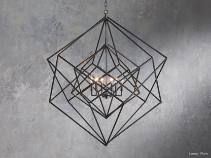 Geode Polygonal Contour Round Chandelier