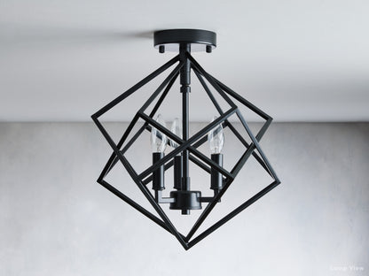 Geode Polygonal Contour Flush Mount