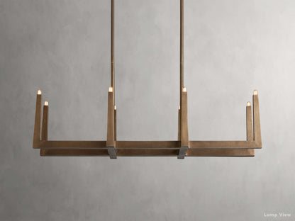 Emmet Antiqued Cross Linear Chandelier