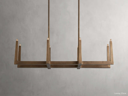 Emmet Antiqued Cross Linear Chandelier