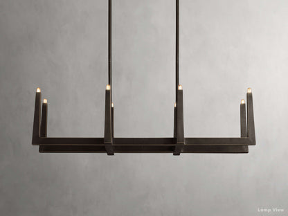 Emmet Antiqued Cross Linear Chandelier
