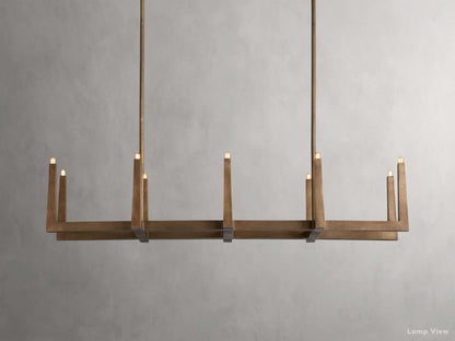 Emmet Antiqued Cross Linear Chandelier