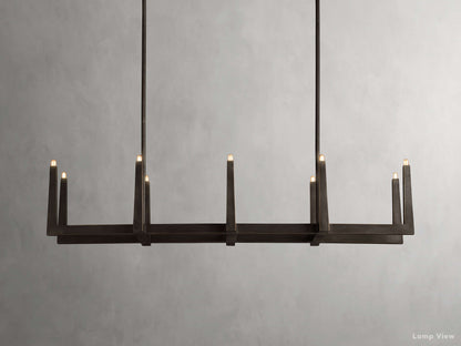 Emmet Antiqued Cross Linear Chandelier