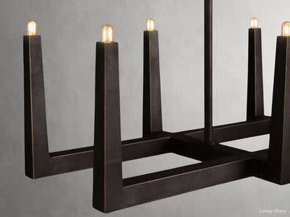 Emmet Antiqued Cross Linear Chandelier