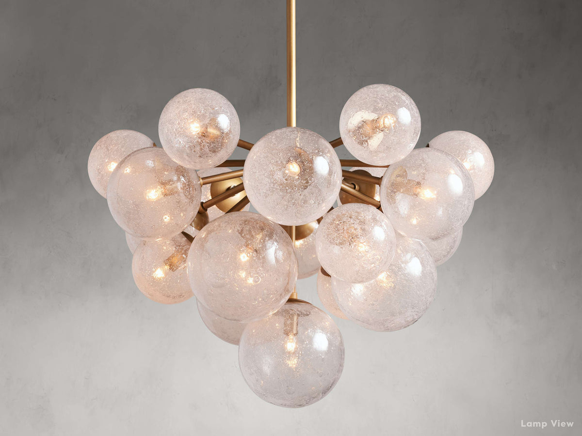 Mandoza Frothy Glass Round Chandelier