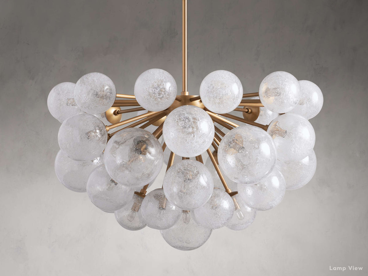 Mandoza Frothy Glass Round Chandelier