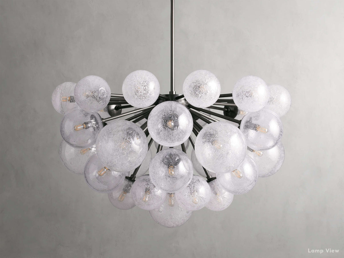 Mandoza Frothy Glass Round Chandelier