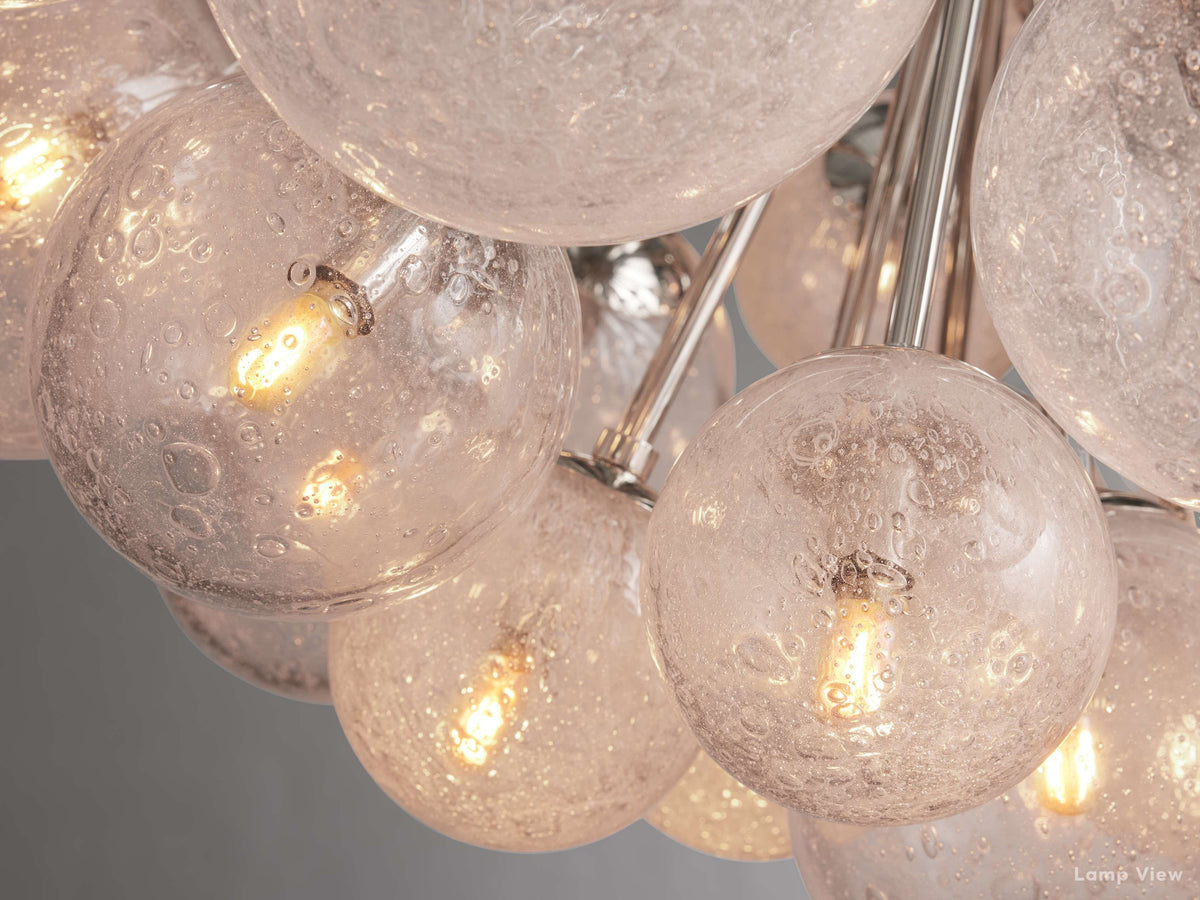 Mandoza Frothy Glass Round Chandelier