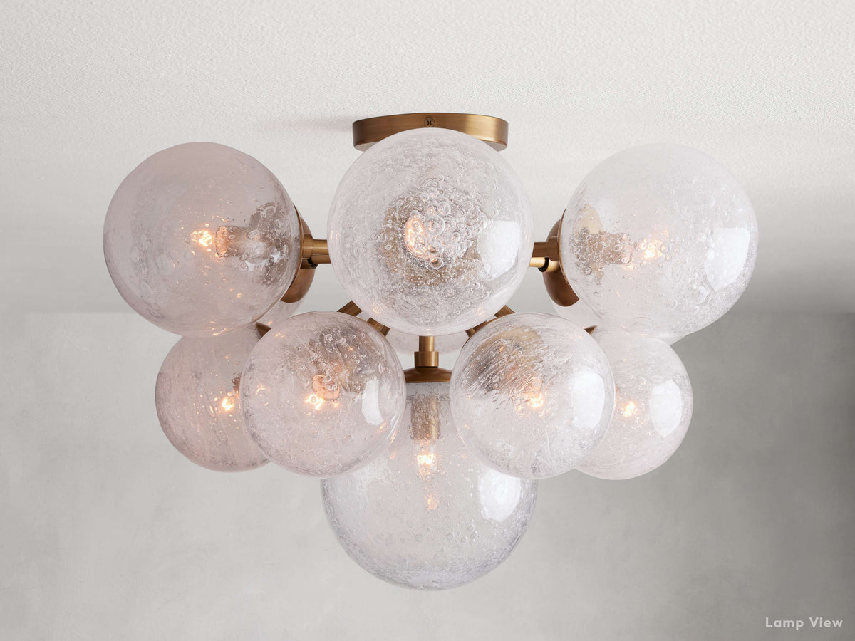 Mandoza Frothy Glass Flush Mount