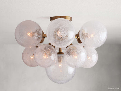 Mandoza Frothy Glass Flush Mount