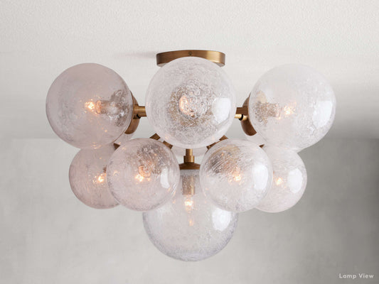 Mandoza Frothy Glass Flush Mount