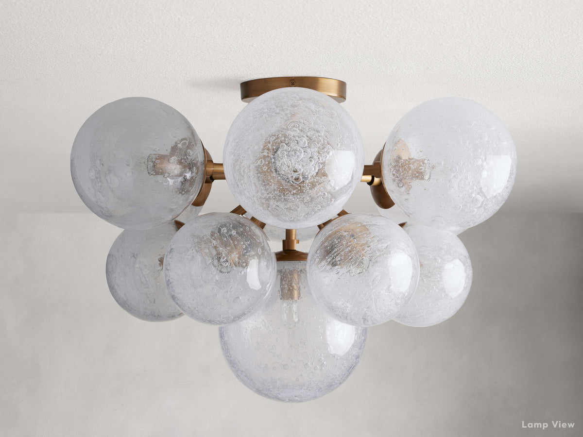 Mandoza Frothy Glass Flush Mount