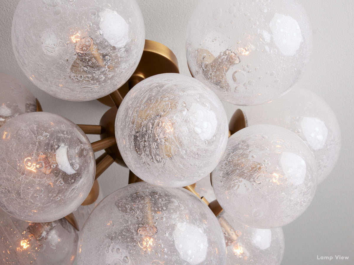 Mandoza Frothy Glass Flush Mount