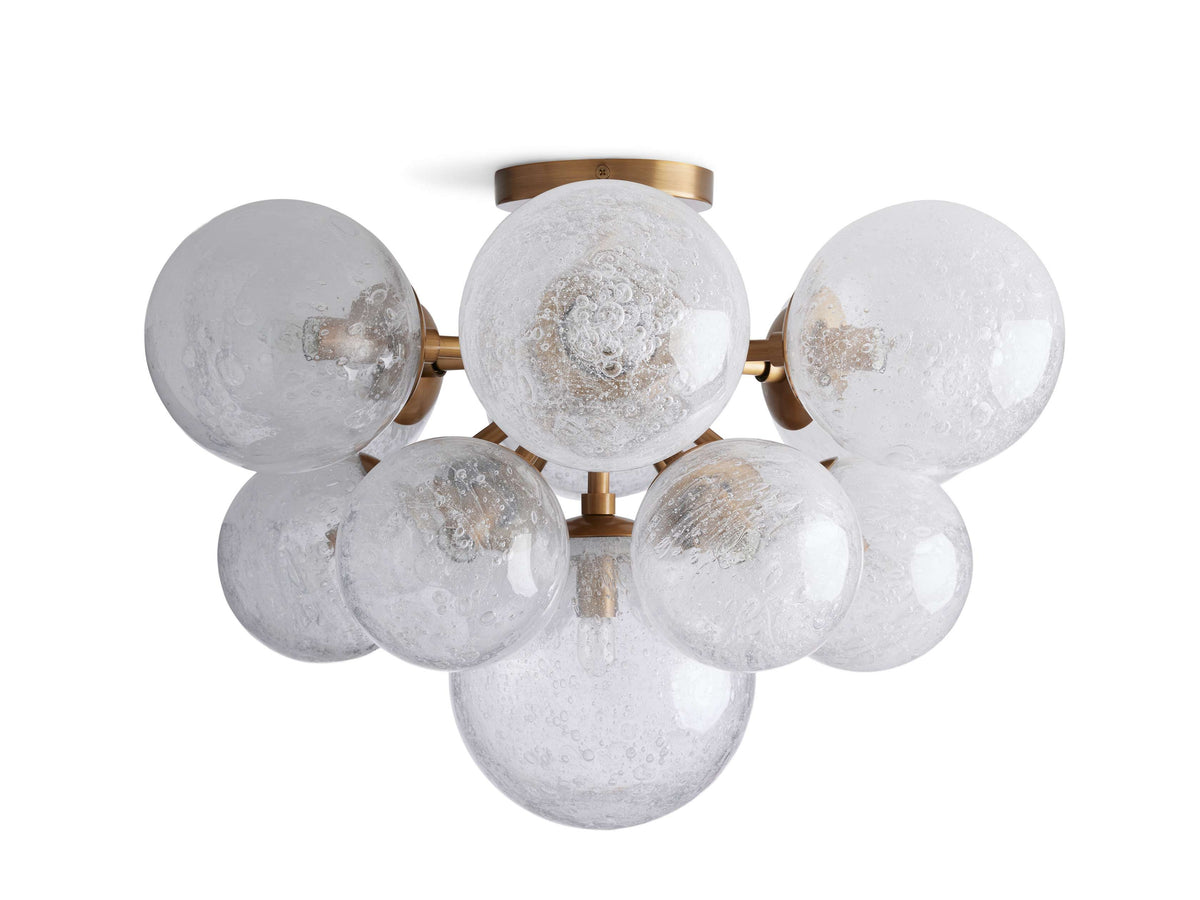 Mandoza Frothy Glass Flush Mount