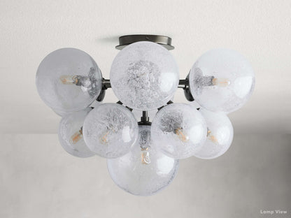 Mandoza Frothy Glass Flush Mount