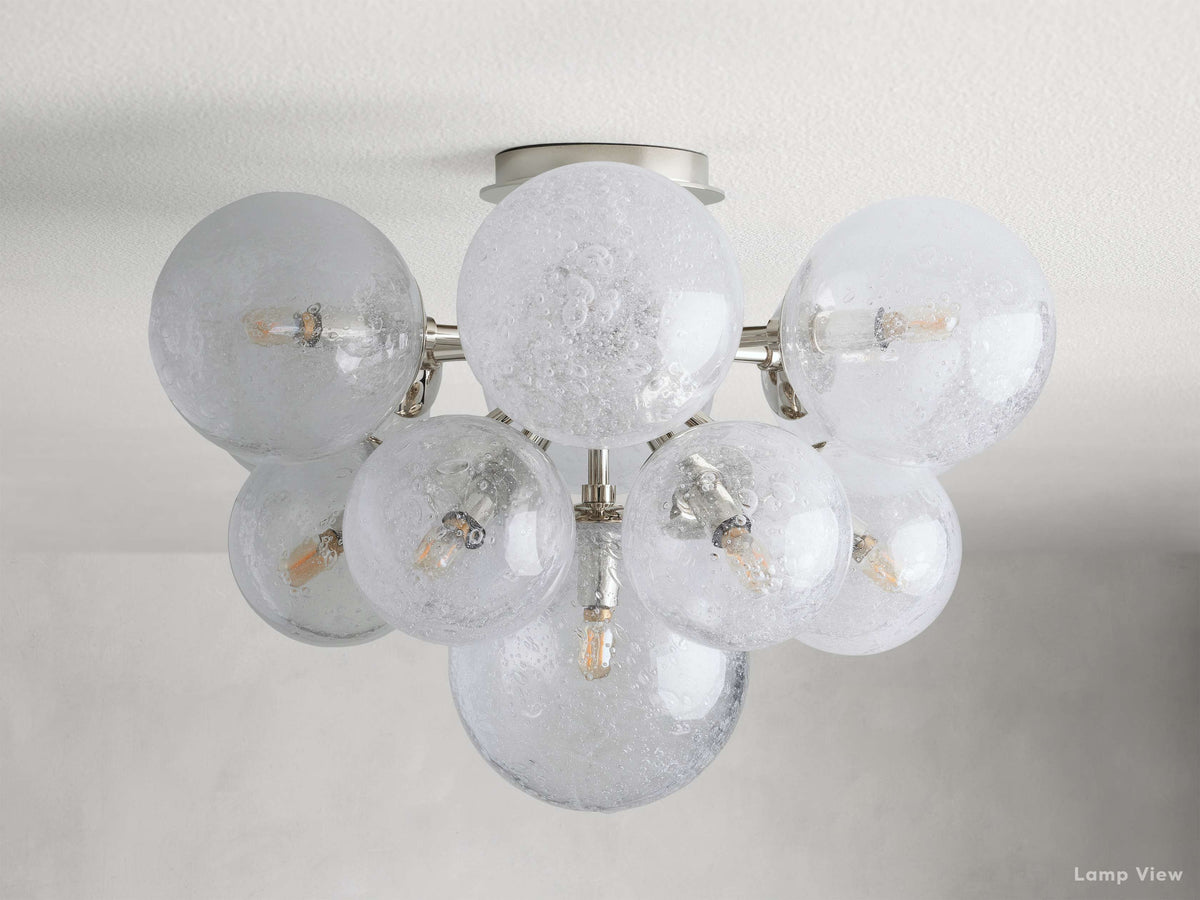 Mandoza Frothy Glass Flush Mount