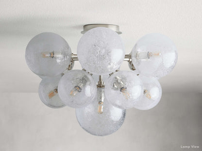 Mandoza Frothy Glass Flush Mount